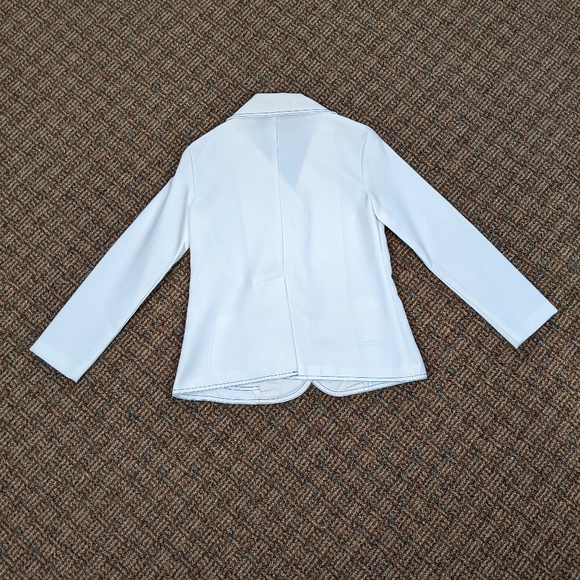 1970s Blazer Girls Vintage Jacket Chic White and Blue Tennis - Picture 6 of 7